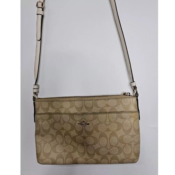 Coach F58316 Signature POP Crossbody East/West Leather Handbag - Picture 1 of 10